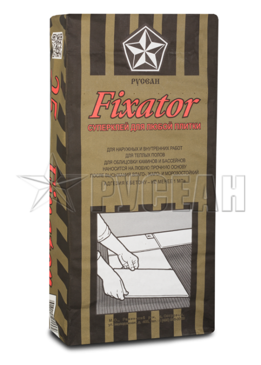 Клей для плитки для наружных и внутренних работ FIXATOR по 25кг